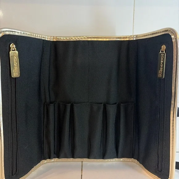 Dolce & Gabbana The One Gold Makeup Brush Roll Cosmetic Organizer Travel Case - Picture 5 of 6